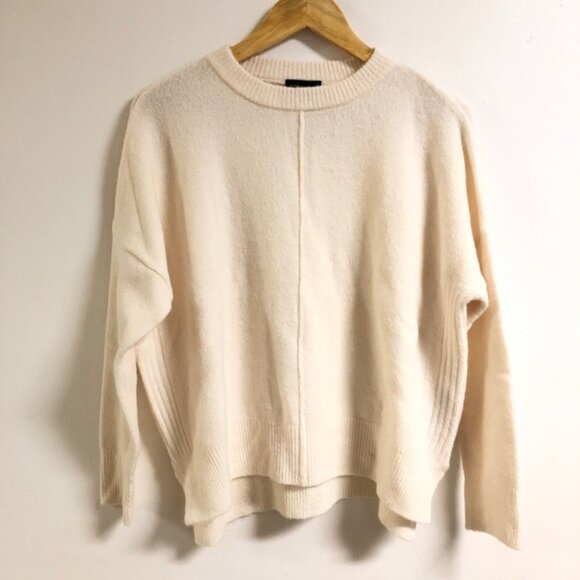 Topshop Cream Sweater Jumper With Side Zippers - Picture 1 of 8